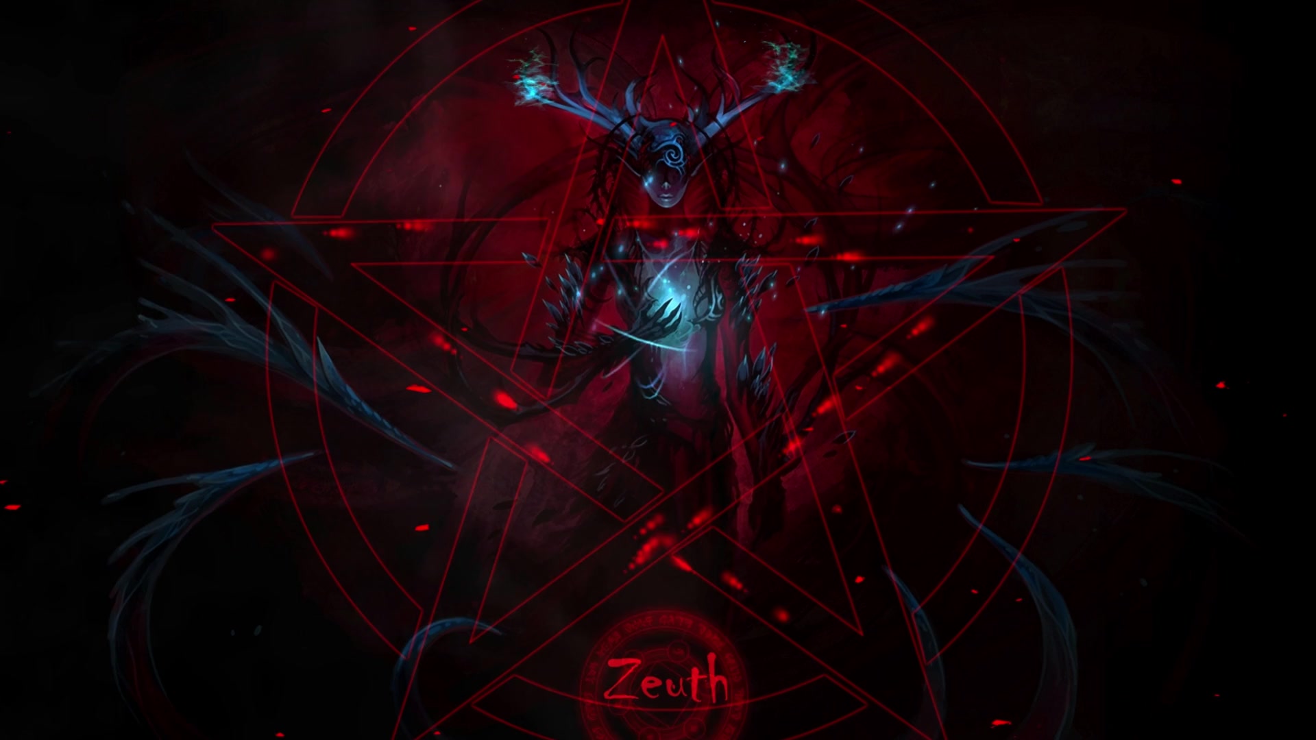 Demon Girl Pentagram Live Wallpaper
