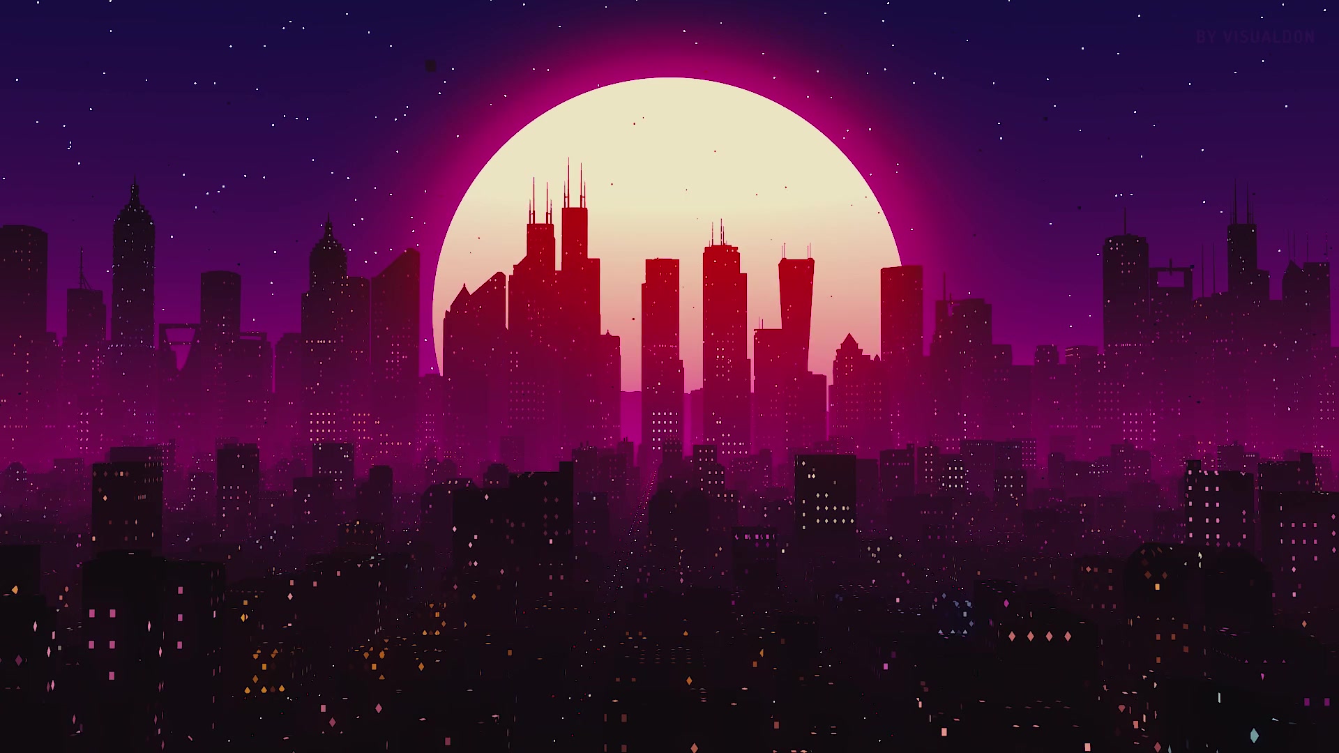 Synthwave Skyline Live Wallpaper