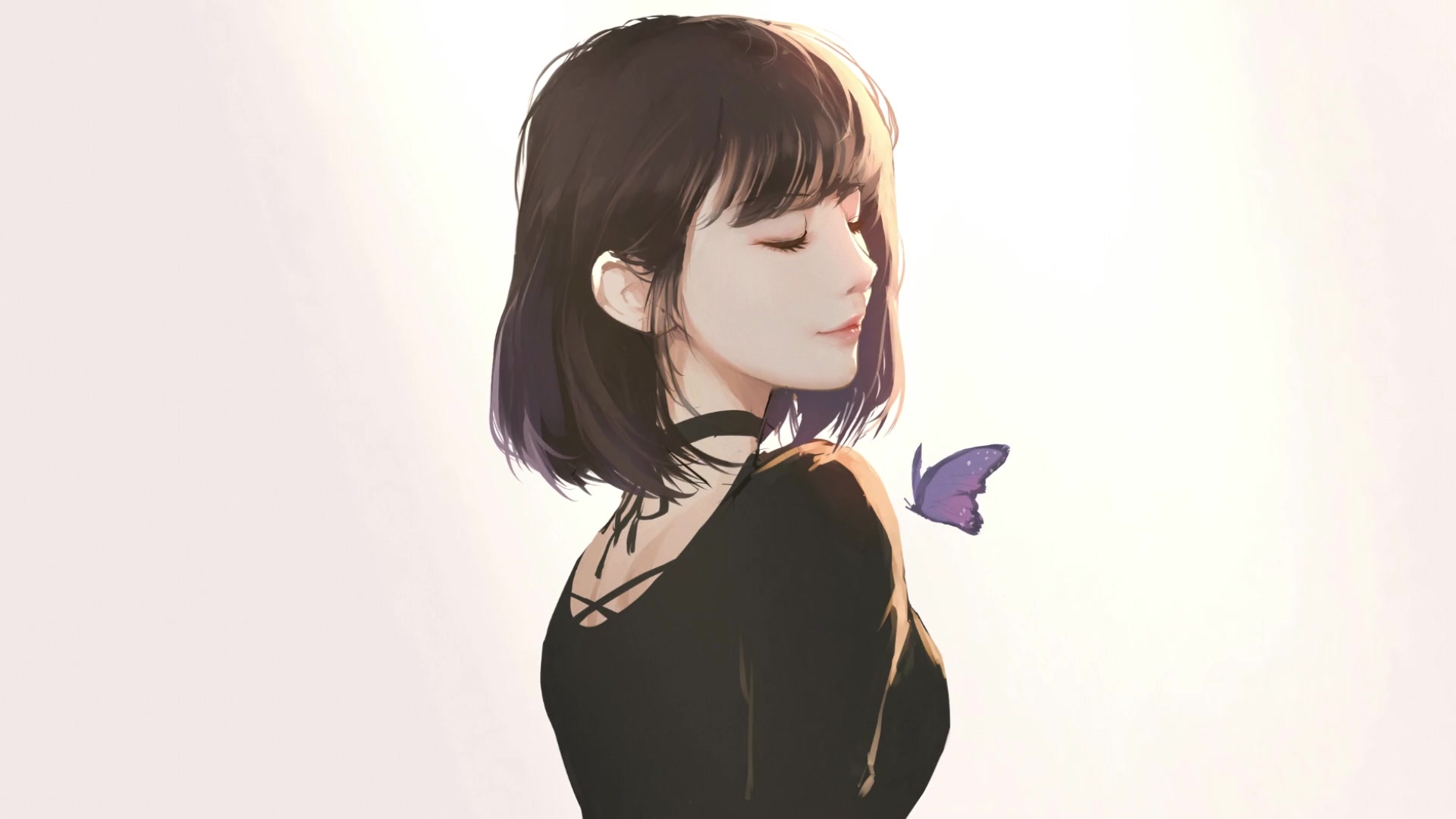 Butterfly Lady Live Wallpaper