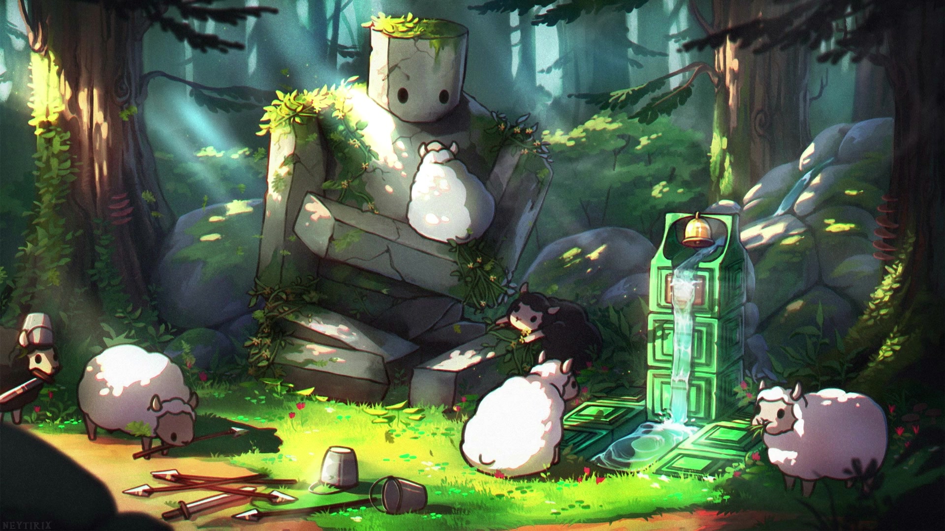 Golem with Sheep Live Wallpaper