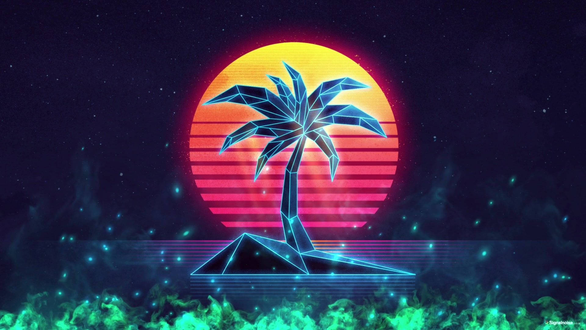 Retro Palm Tree Live Wallpaper