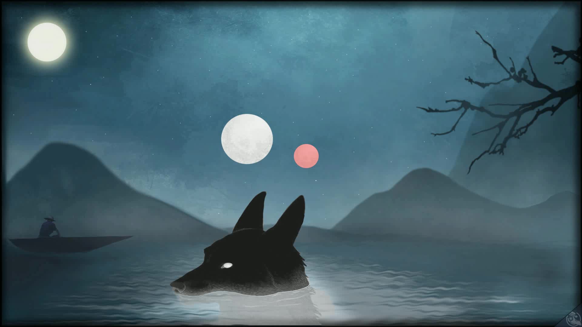 Black Wolf River Live Wallpaper