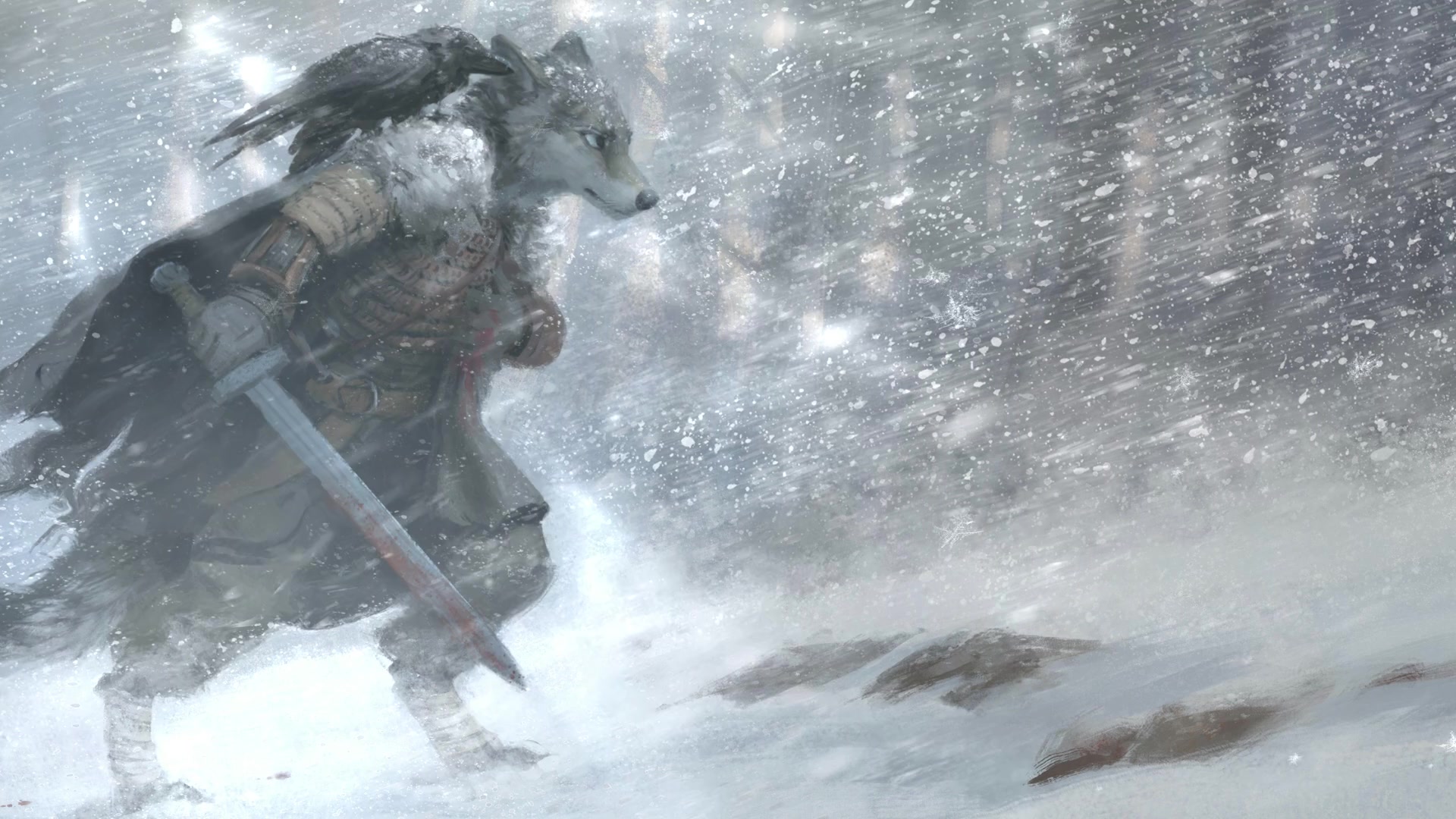 Wolf And The Crow Live Wallpaper