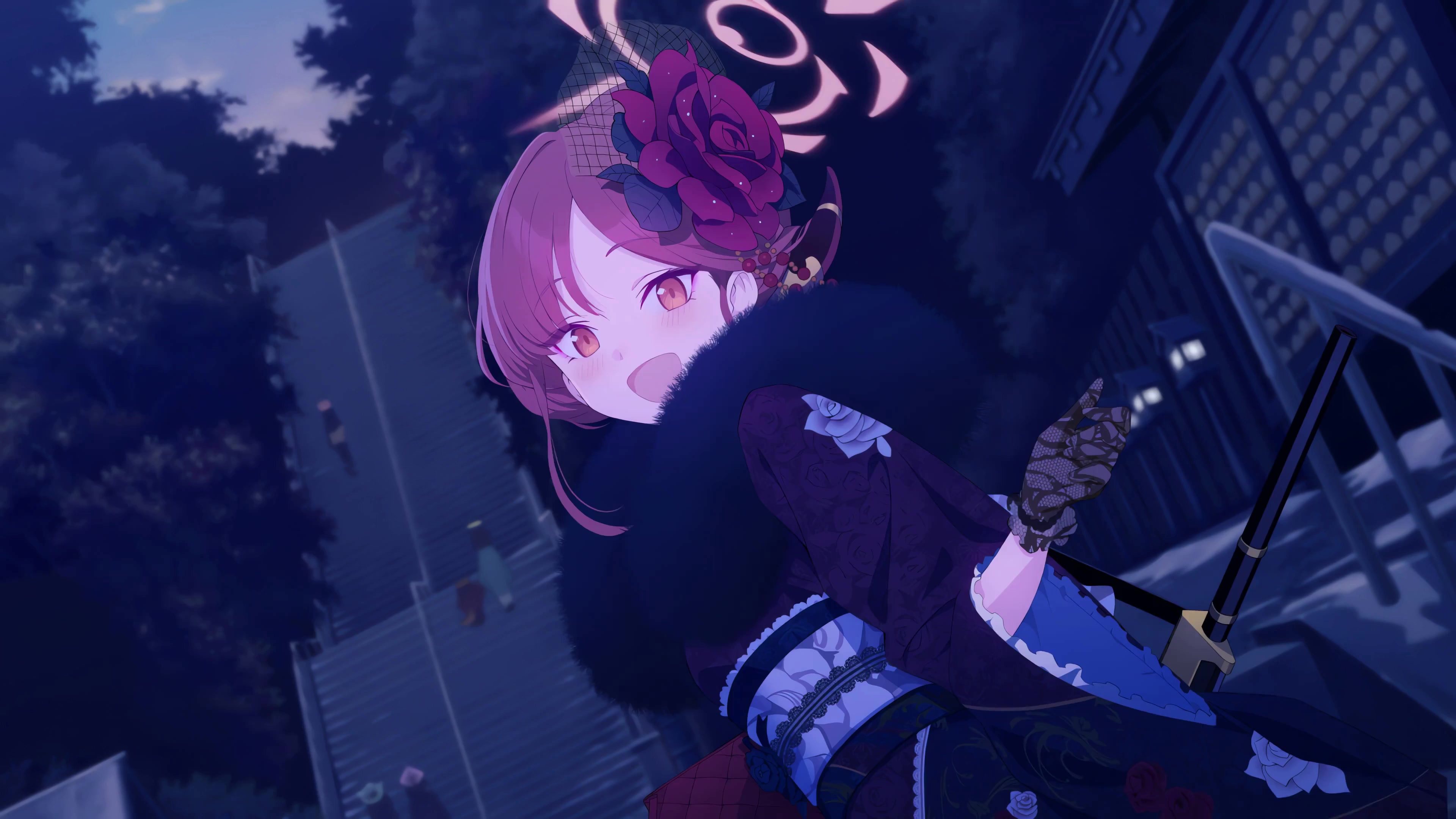 Night Rose 4K Live Wallpaper