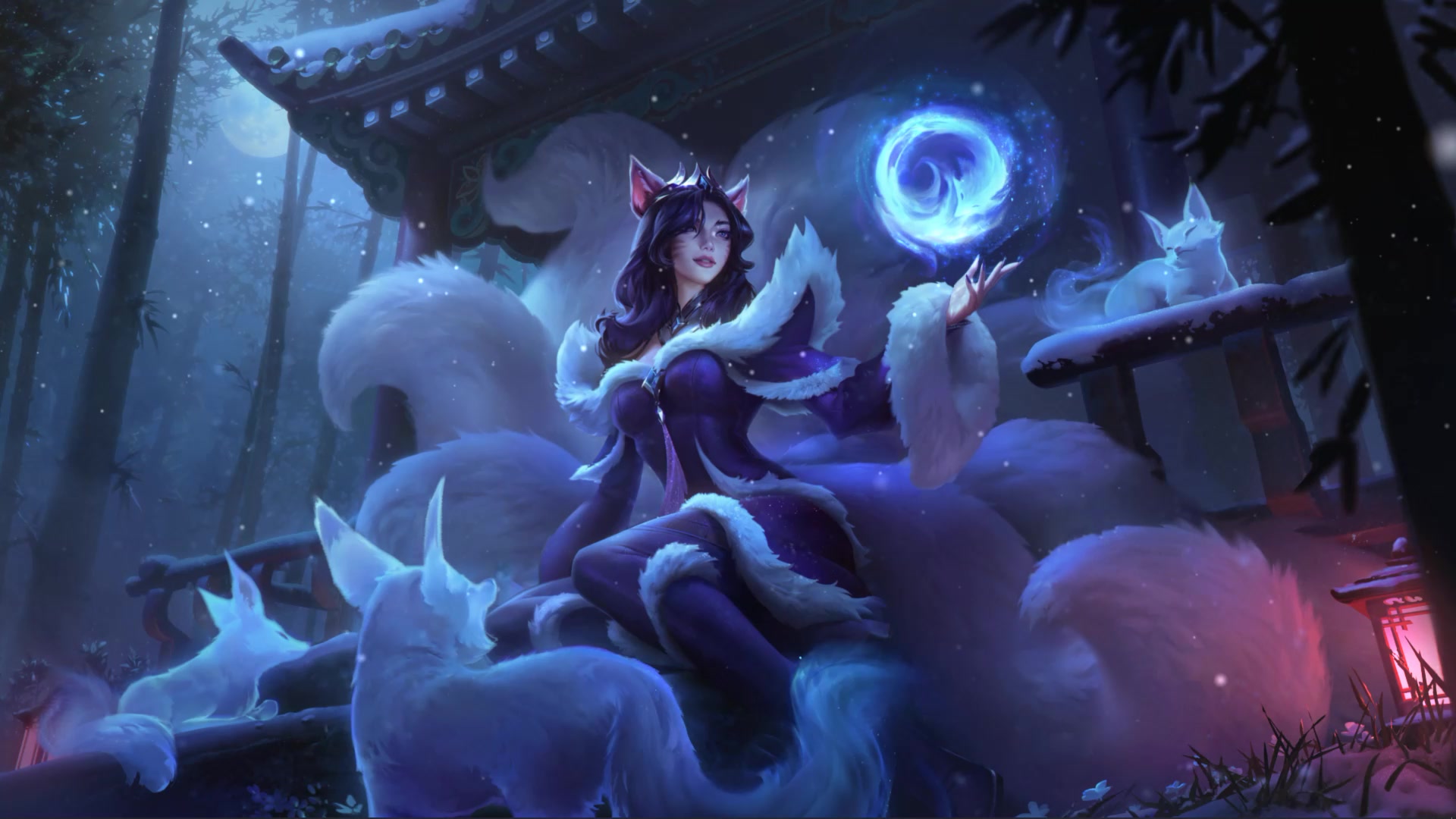 Midnight Ahri Live Wallpaper