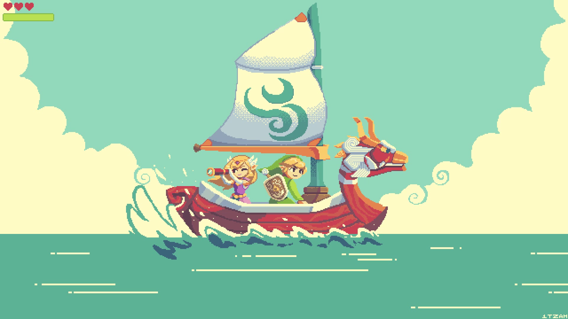 Zelda Wind Waker Pixel Live Wallpaper