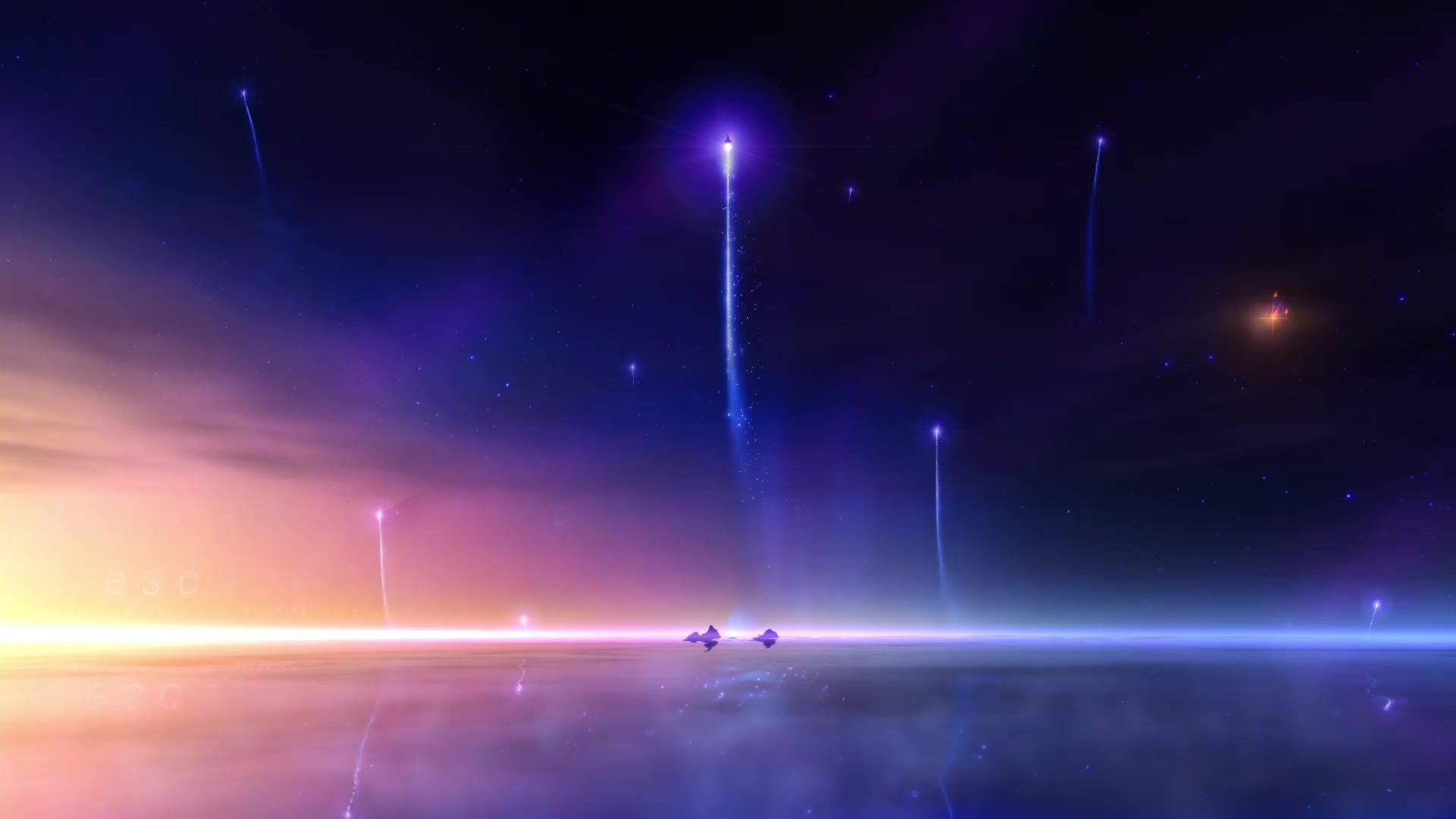 rockets in the sky art Live Wallpaper