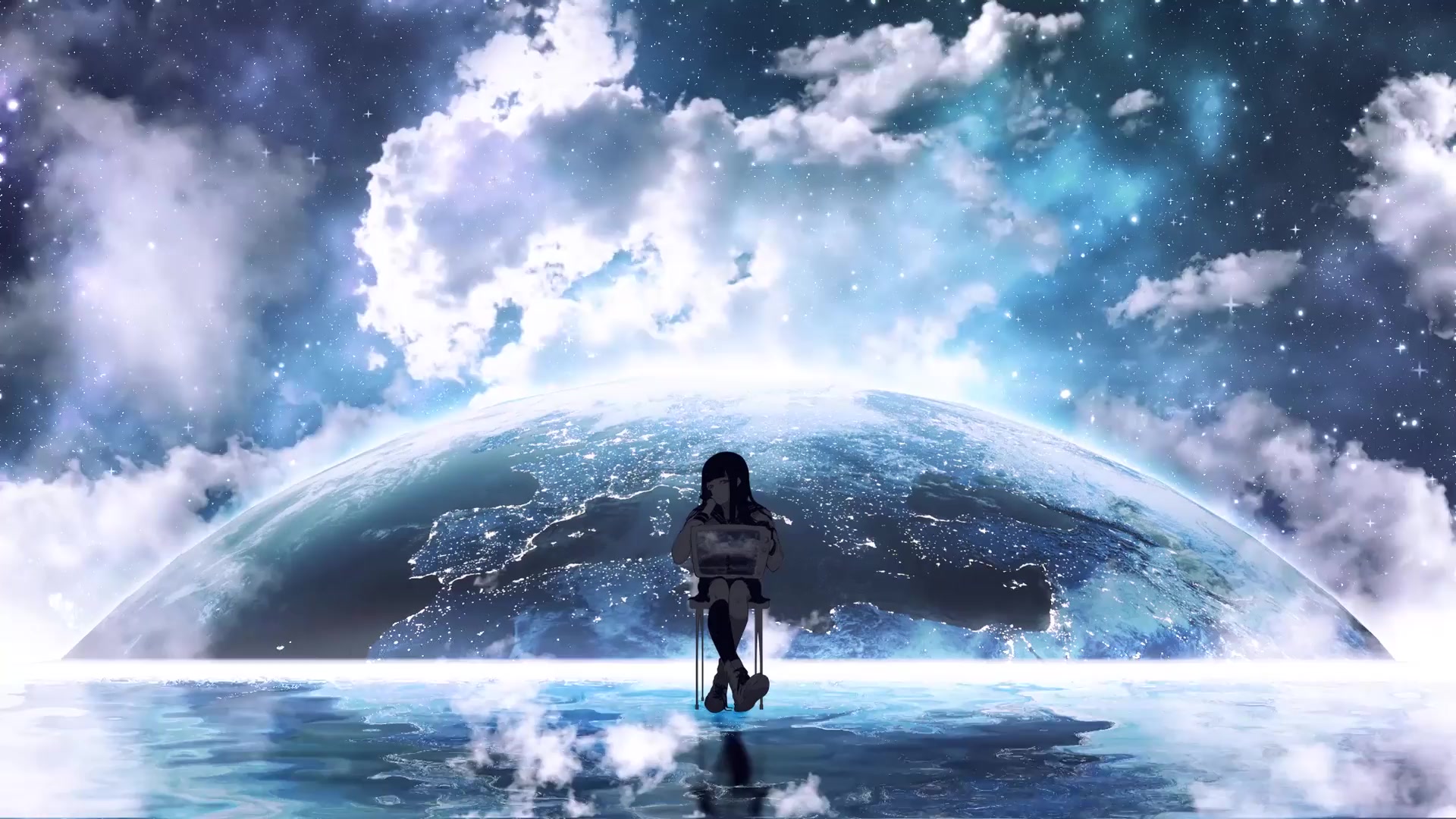 Anime Girl Lost In Imagination Live Wallpaper