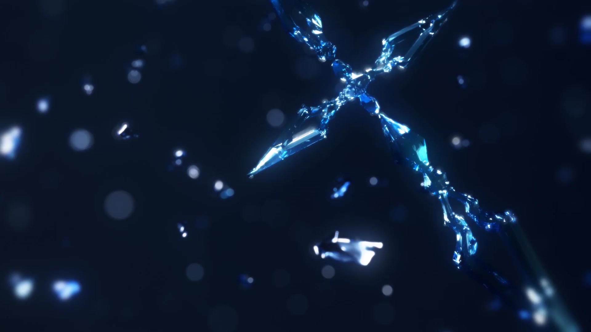 Blue Abstract Crystal Live Wallpaper