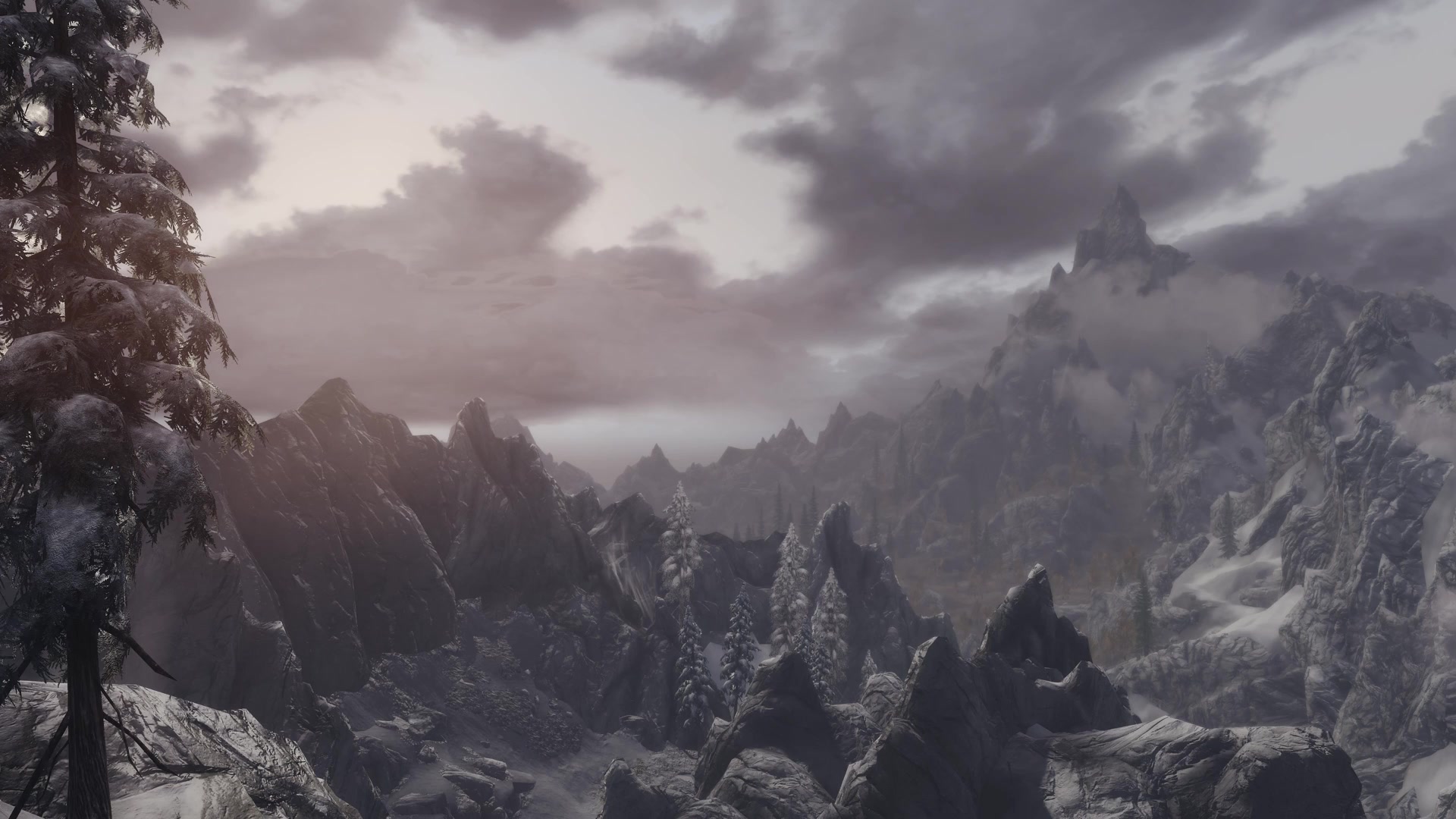 Wintry Peaks Skyrim SE Live Wallpaper