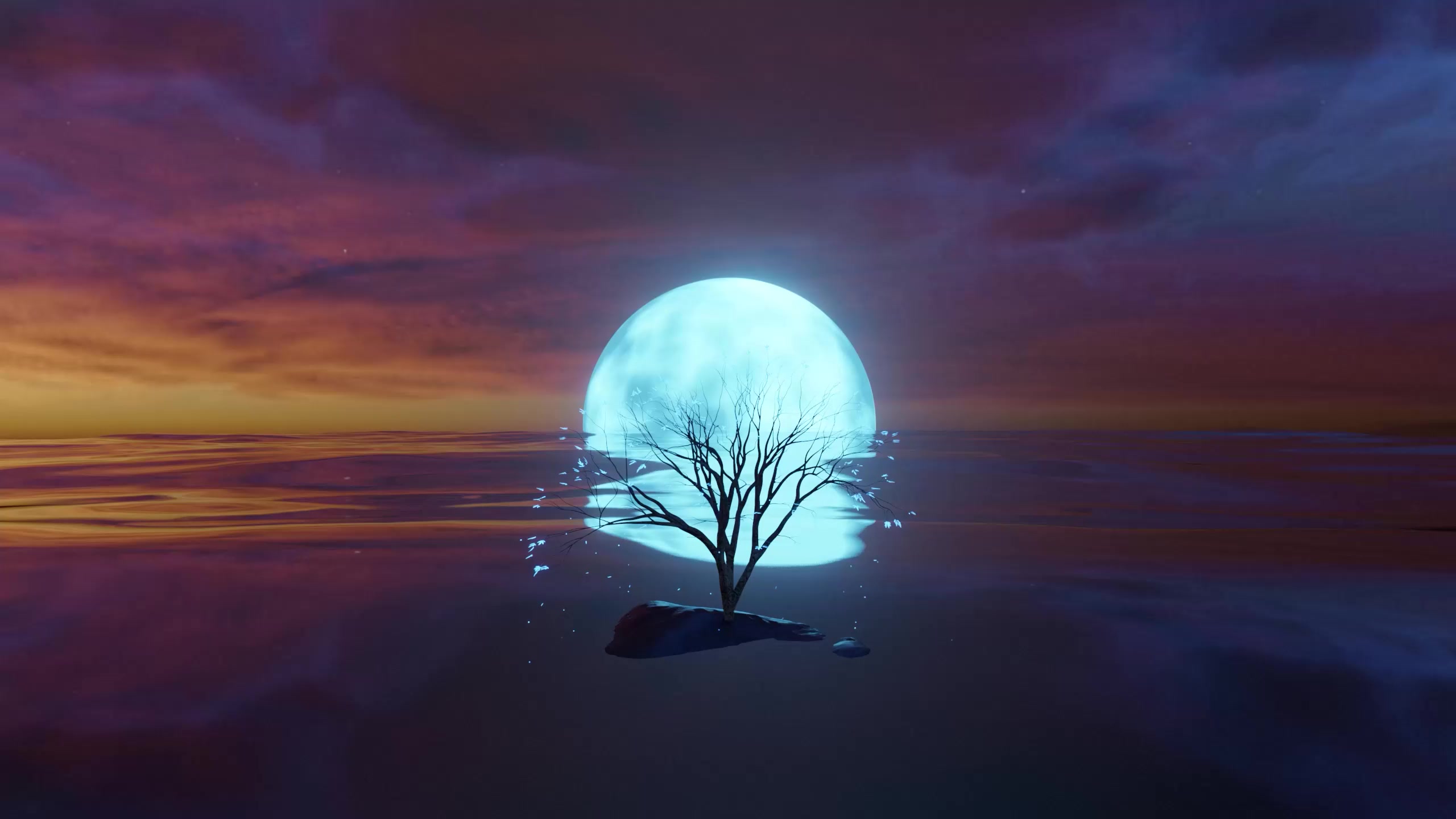 3D Full Moon QHD Live Wallpaper