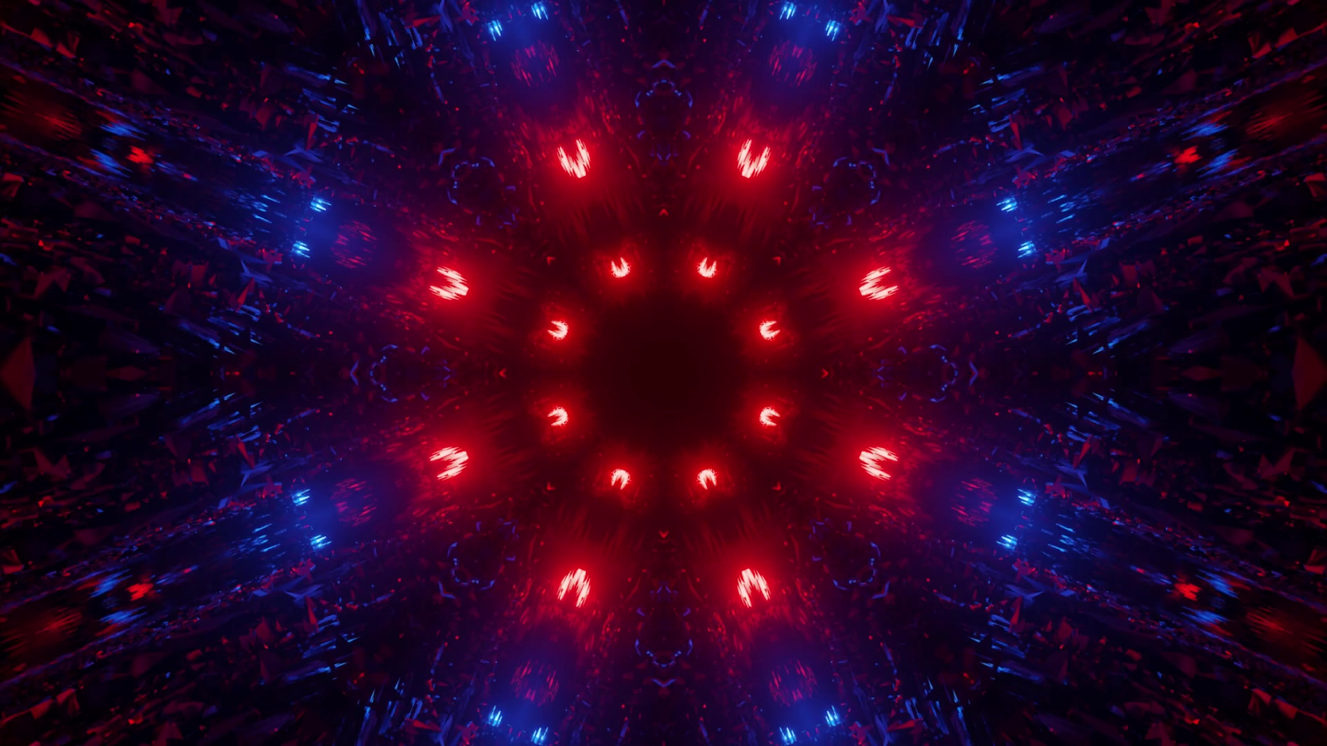 Tunnel RED Star kaleidoscope Live Wallpaper