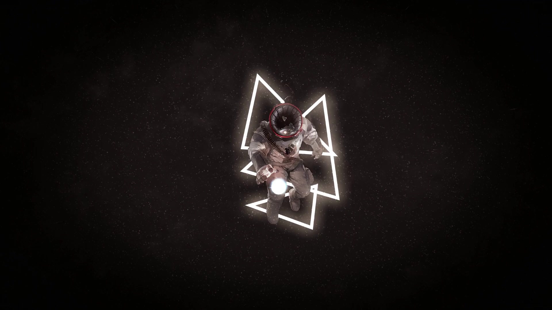 Spaceman Black and White Live Wallpaper
