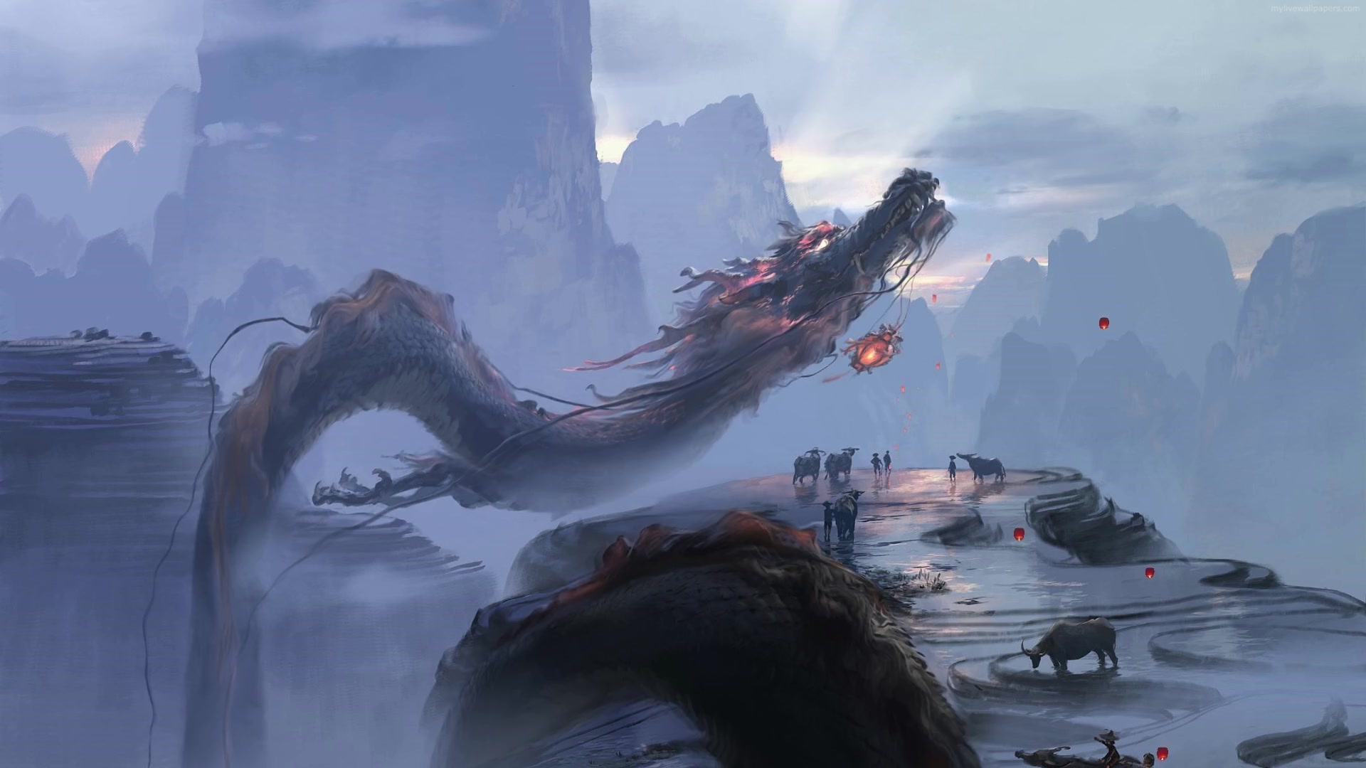 Mountain Dragon Live Wallpaper
