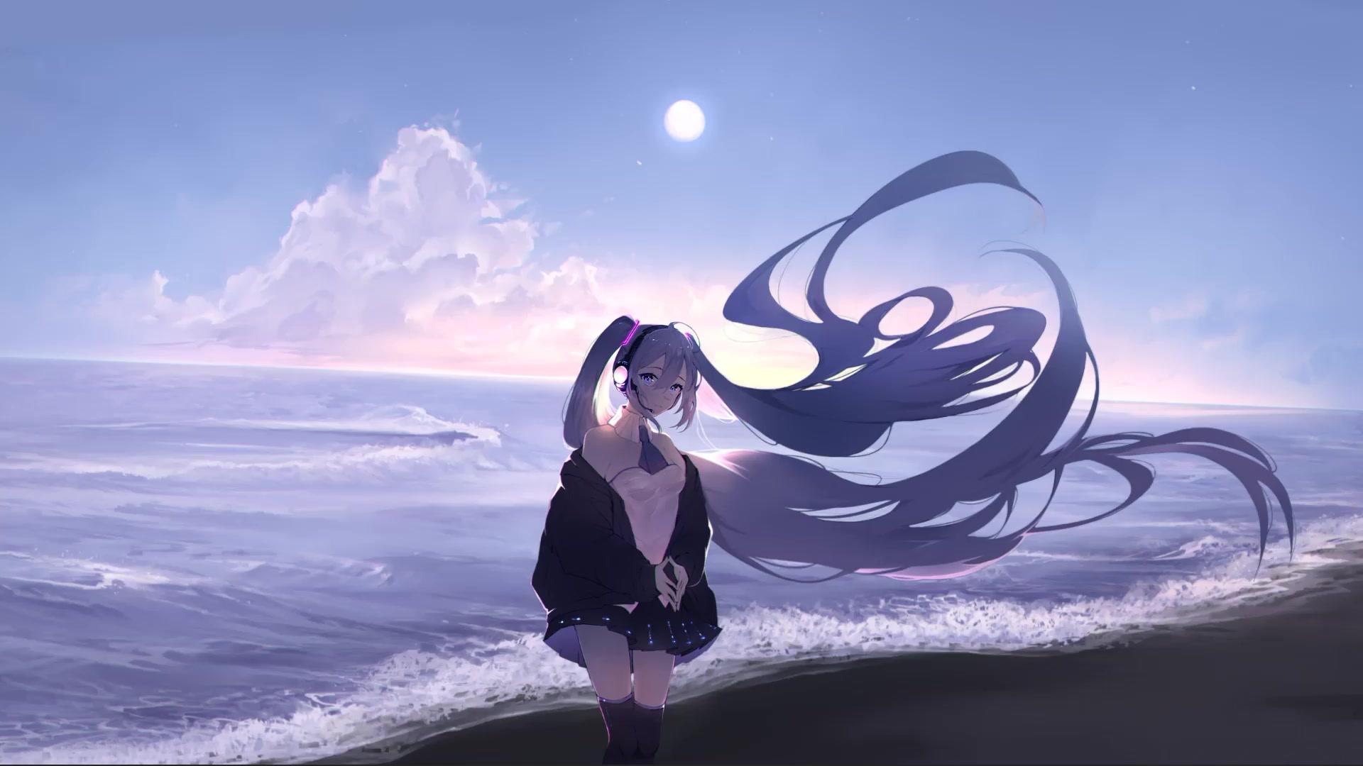 Seaside Miku - Hatsune Miku Vocaloid Live Wallpaper