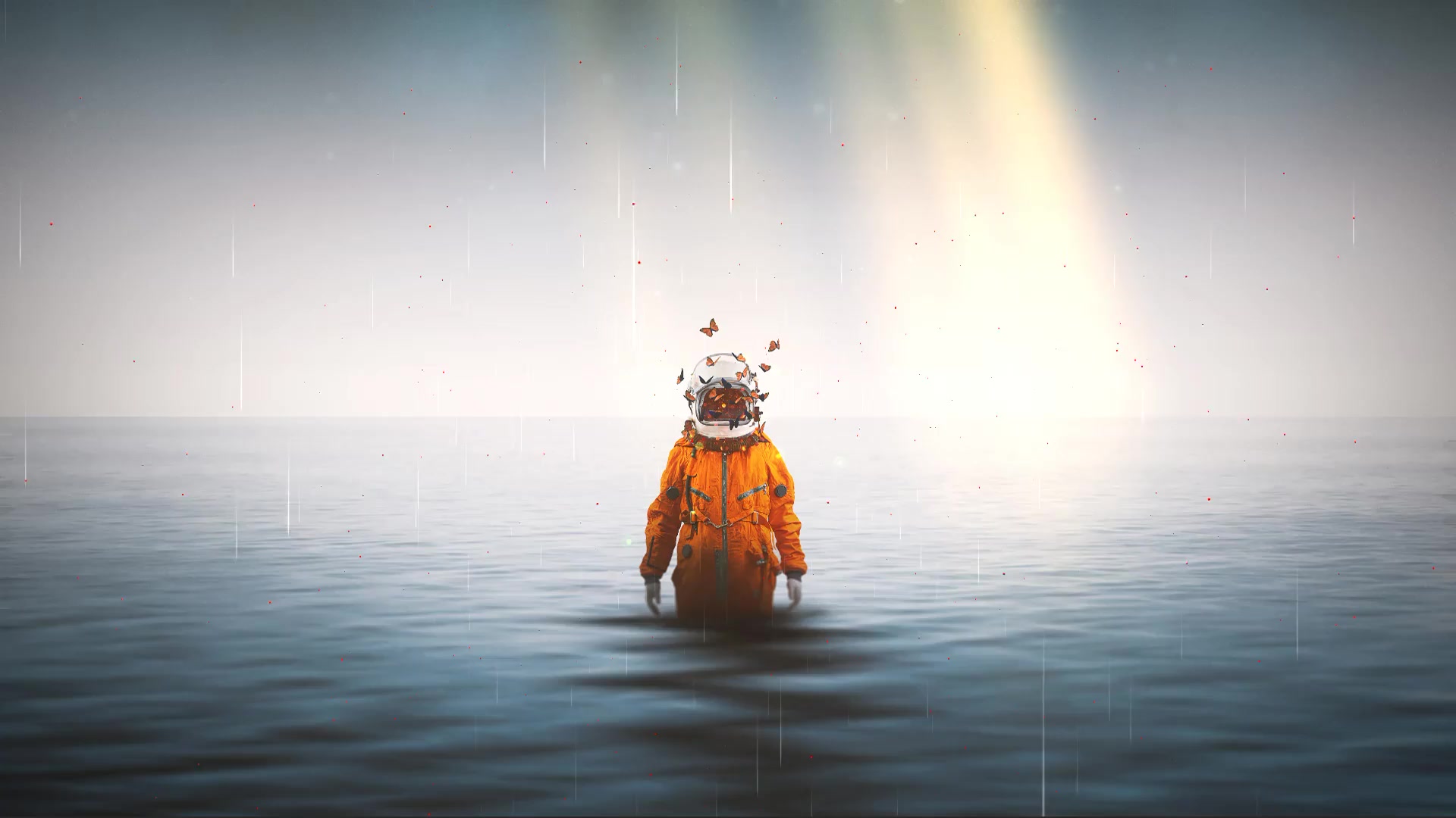 Lost Astronaut And Water Live Wallpaper