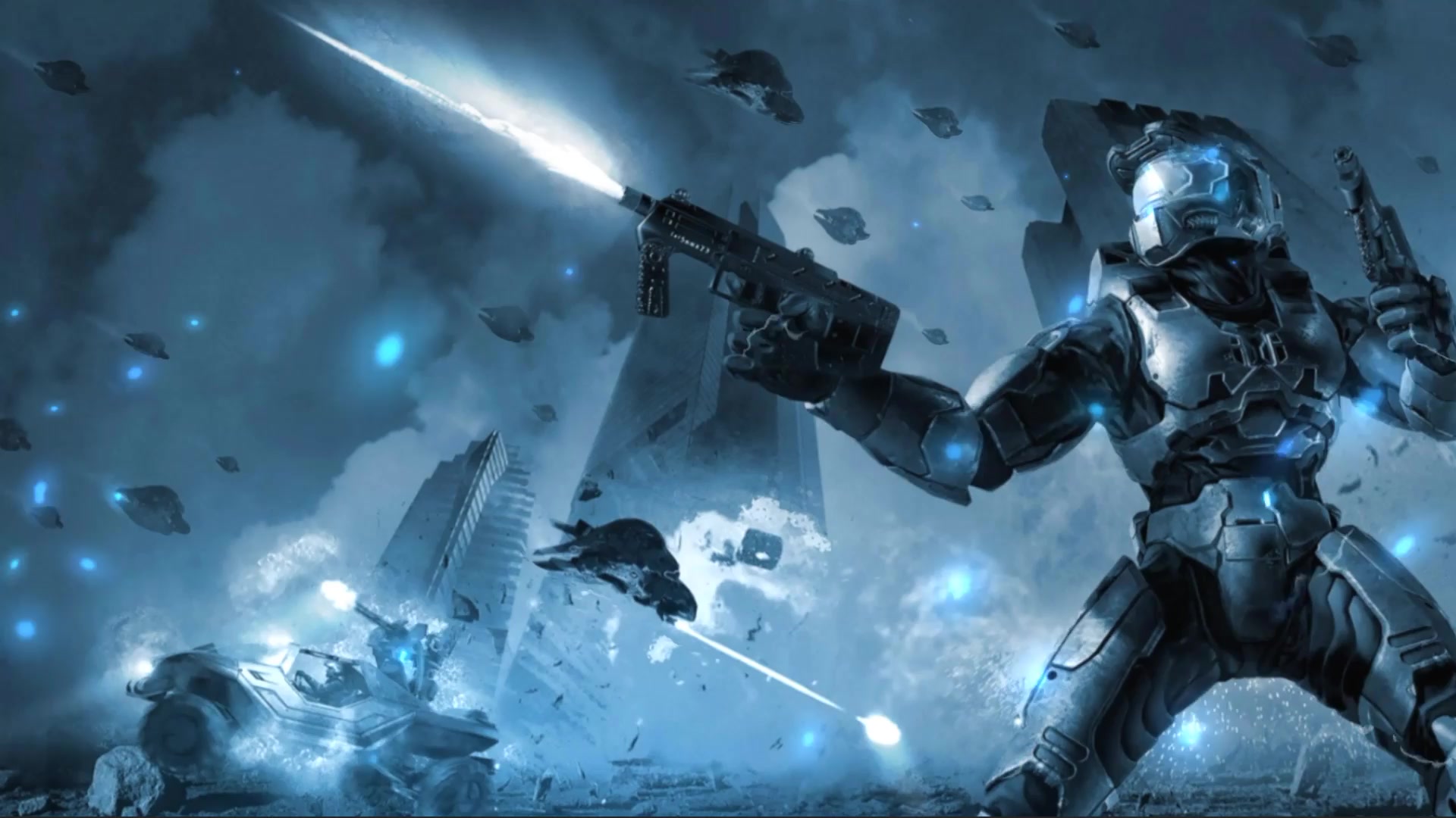 Halo Master Chief Dual Wield Live Wallpaper