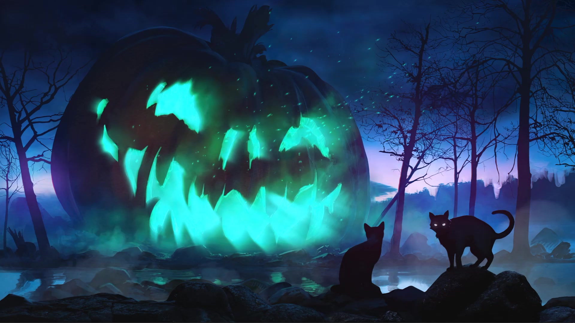 Daniel Conway Giant Halloween Pumpkin Live Wallpaper