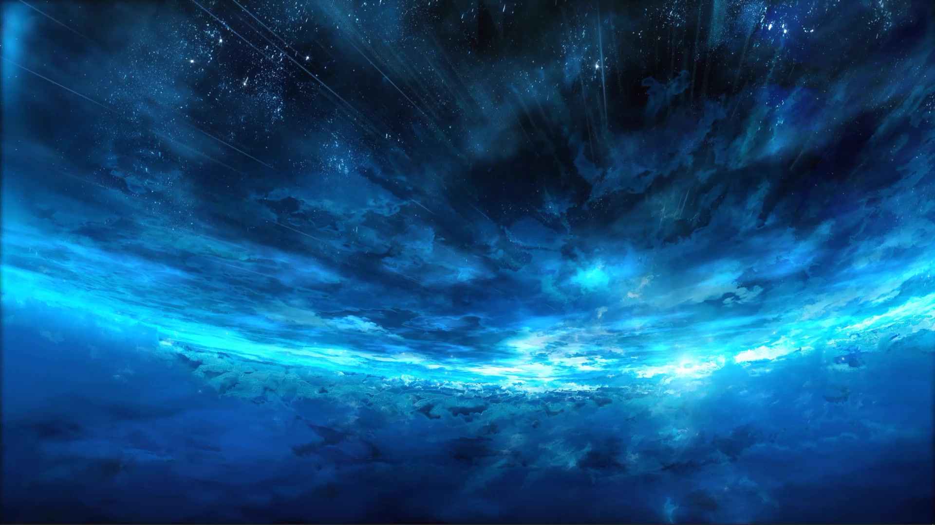 Blue Horizon and Stars Live Wallpaper