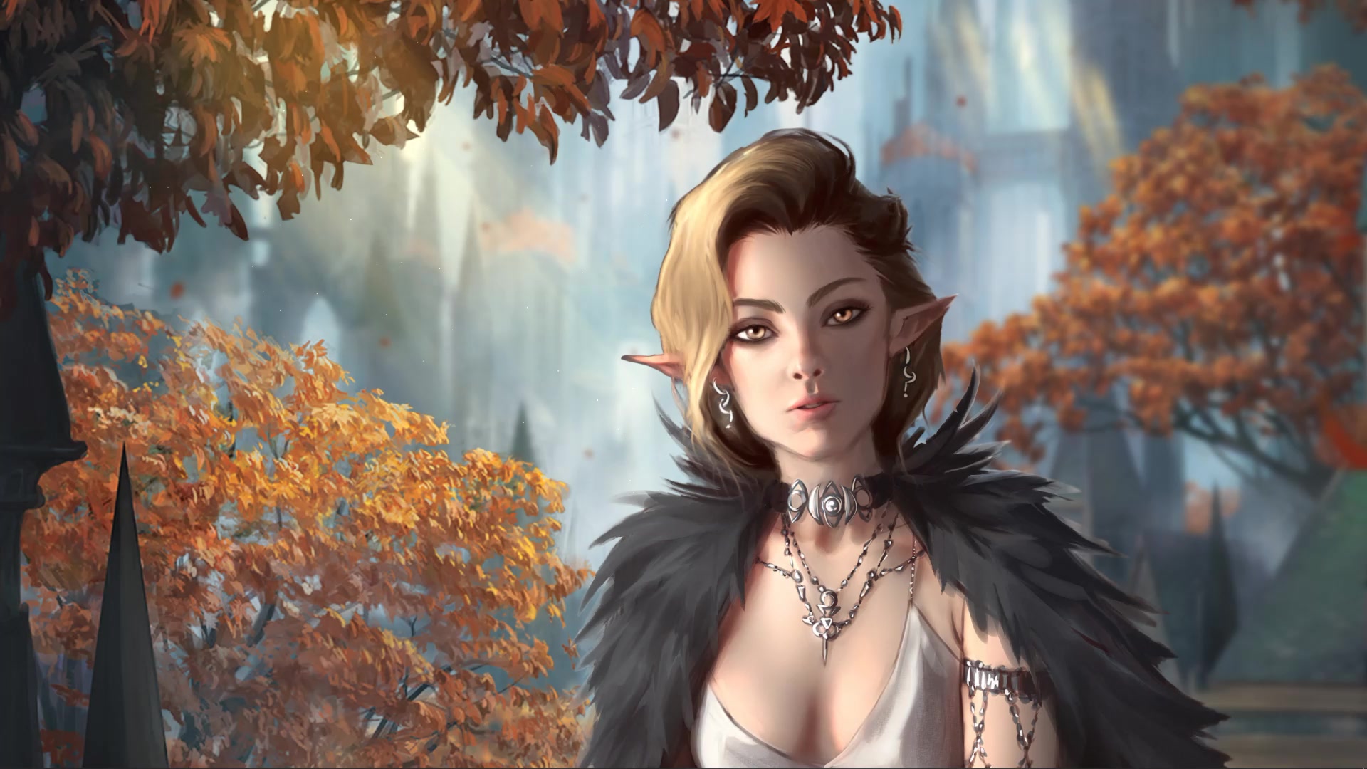 Elf Girl With Cute Eyes Live Wallpaper