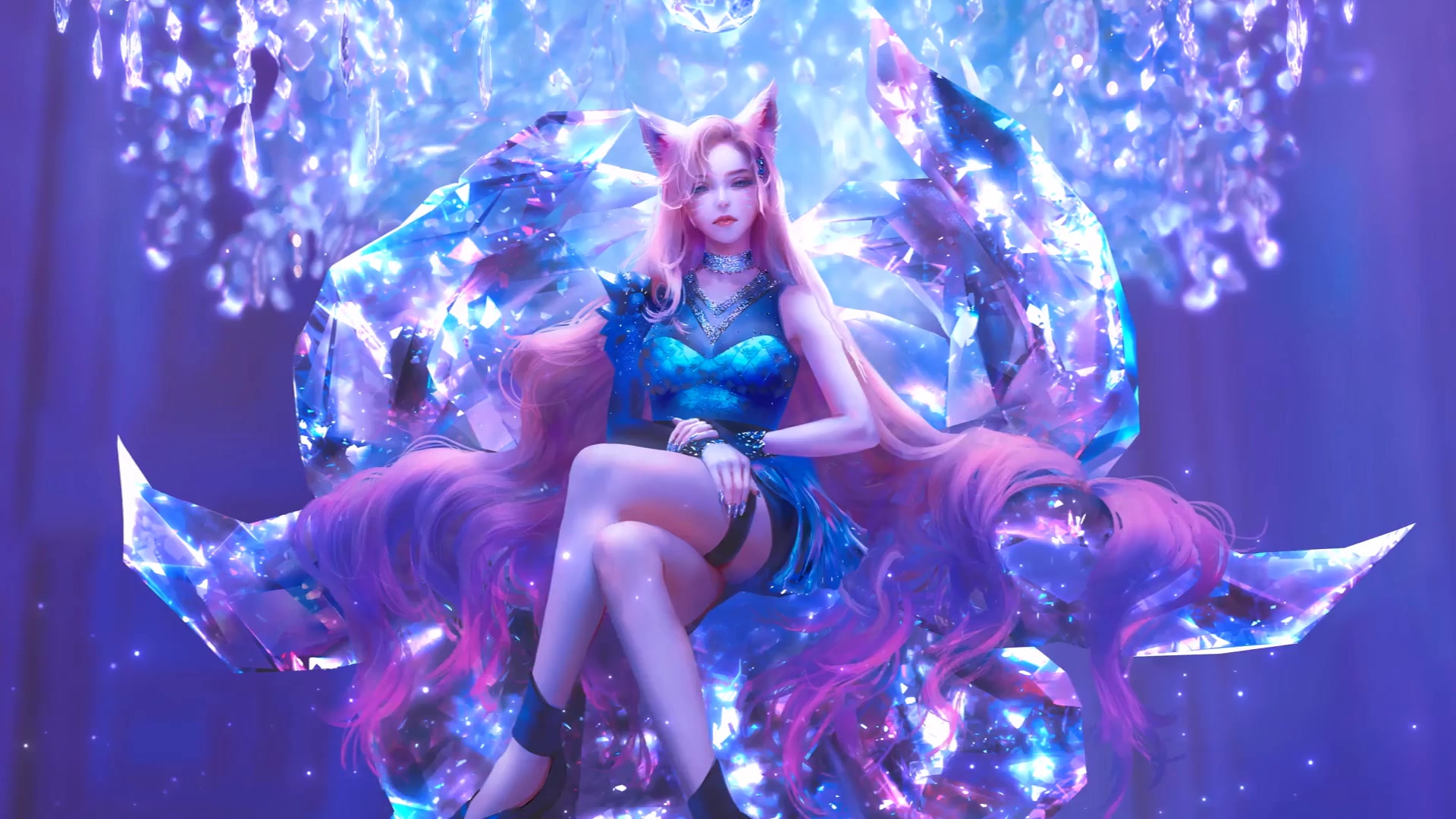 KDA Virtual K pop Girl Group Live Wallpaper