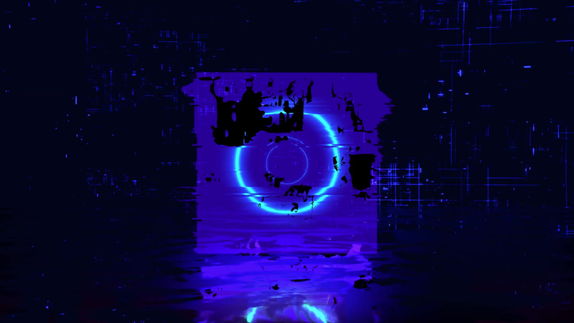 Cyberpunk Glitch Neon Mirror Cube Live Wallpaper