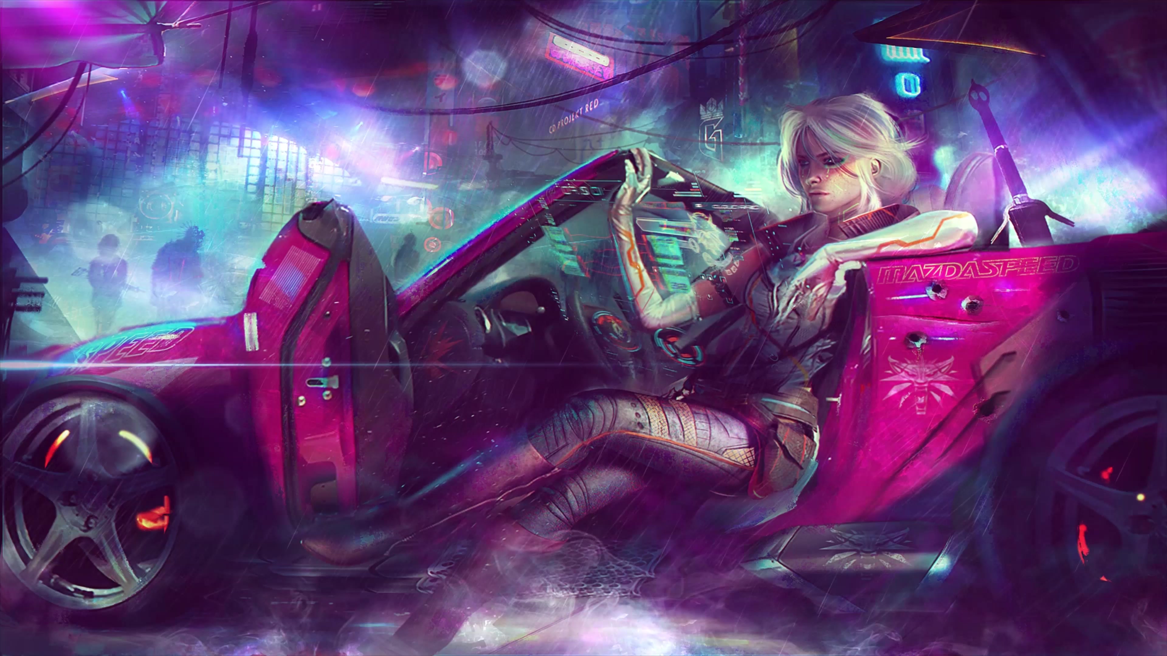 Ciri Cyberpunk 2077 4K Live Wallpaper