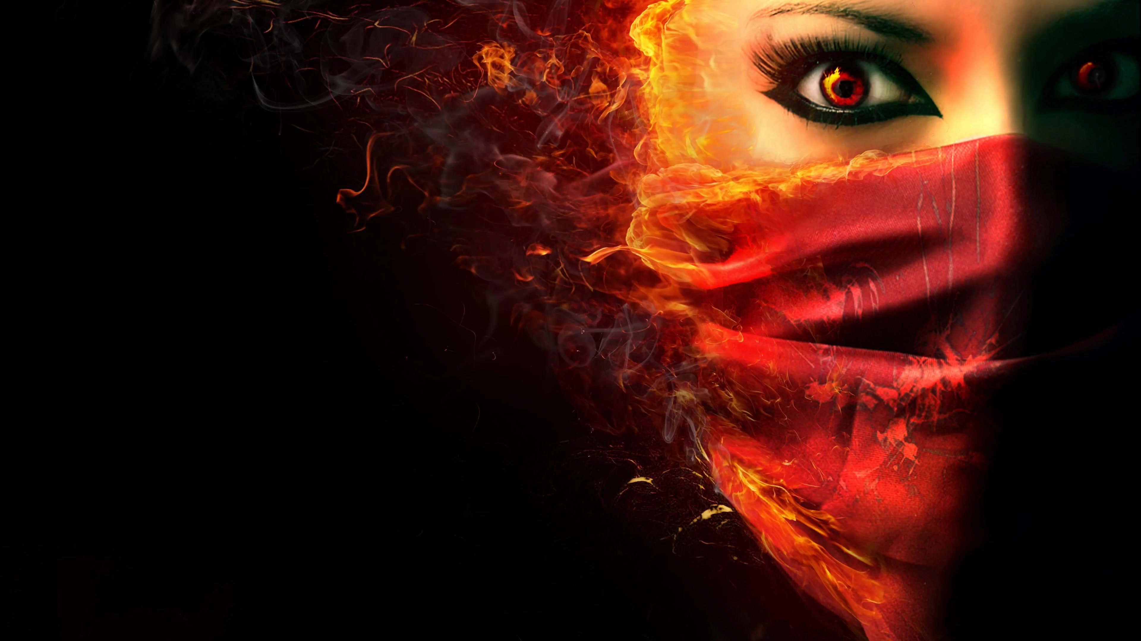 Fire Deamon Girl Live Wallpaper