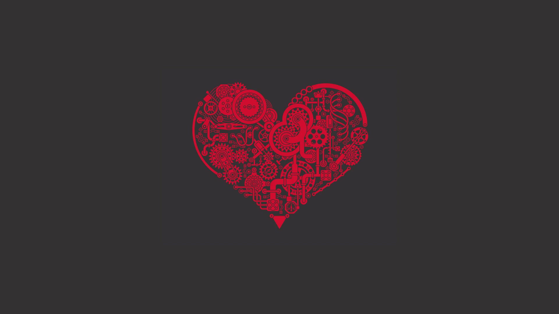 Geared Heart Minimalism Live Wallpaper