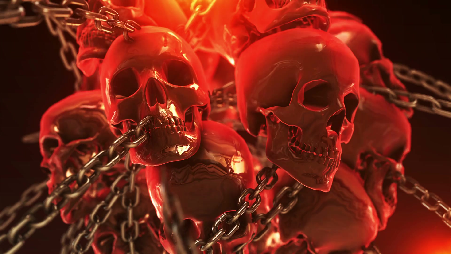 Skull Chain Live Wallpaper