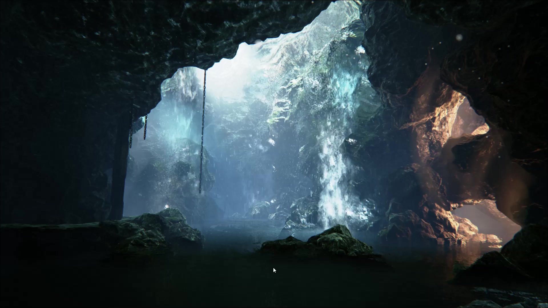 Waterfall In Cave Live Wallpaper