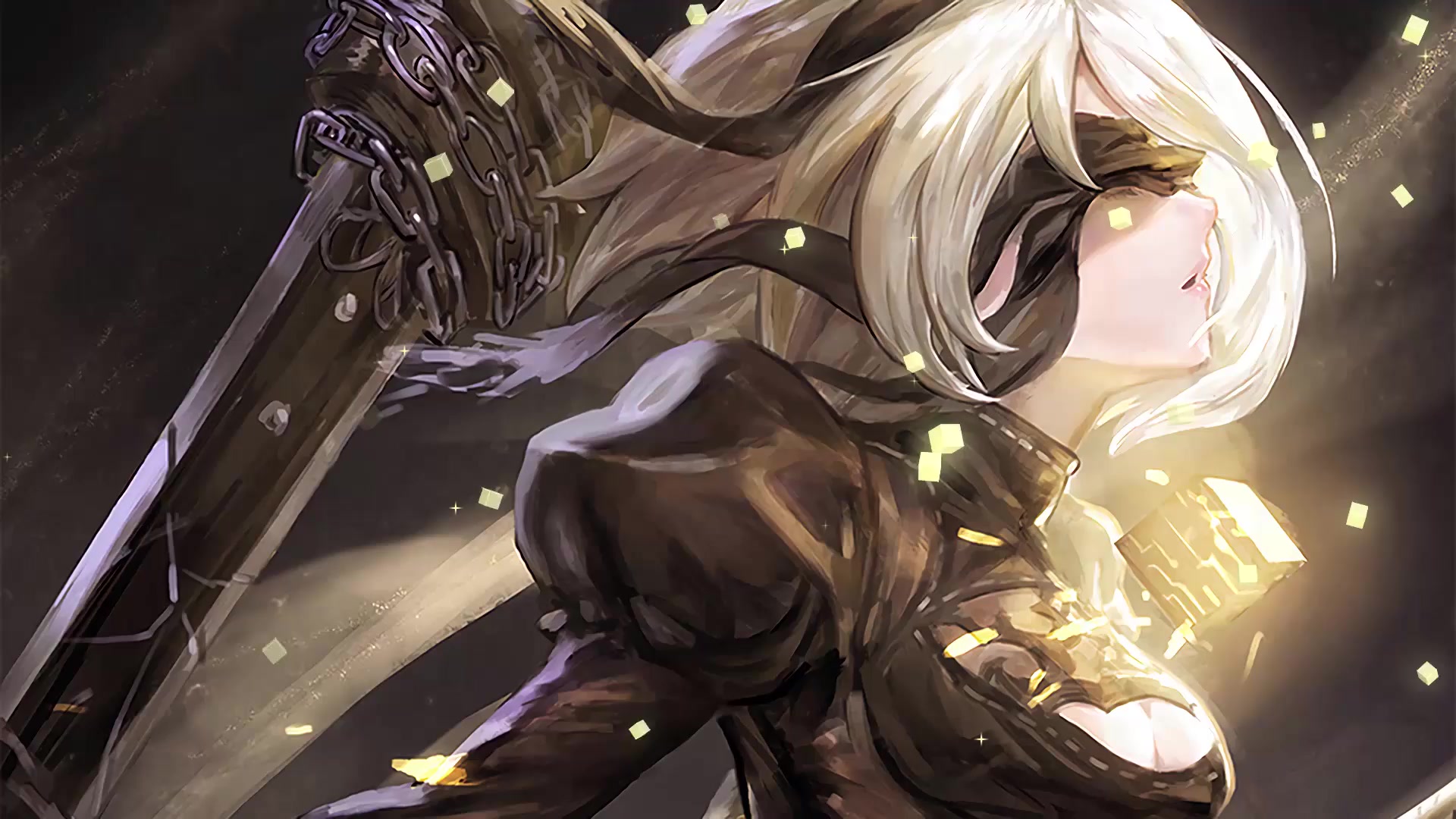 Nier Automata Gold Live Wallpaper
