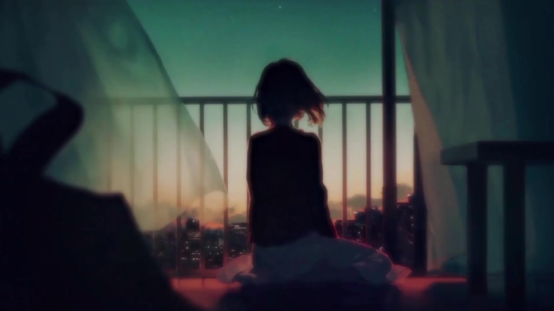 Sunset Girl, Anime Girl In Morning Live Wallpaper