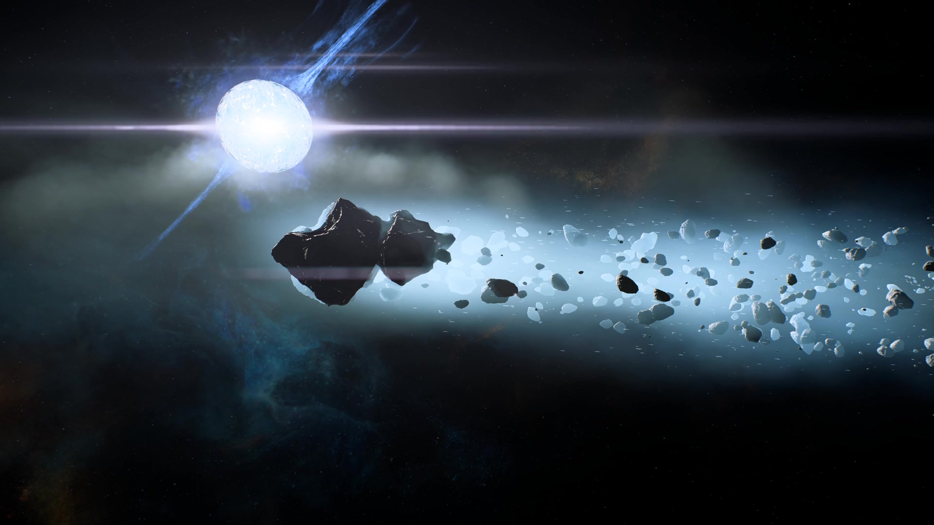 A Comet in Space ME Andromeda Live Wallpaper