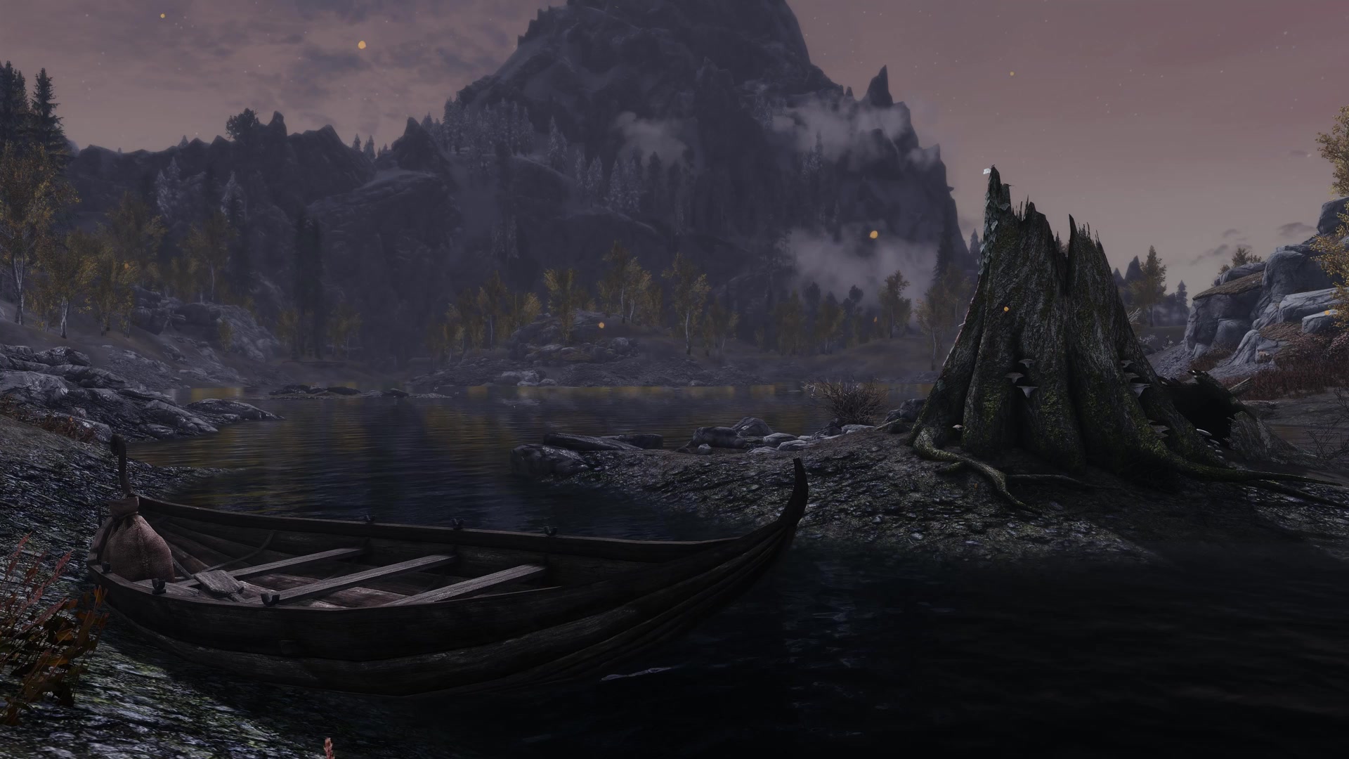 Shoreside at Dusk Skyrim SE Live Wallpaper