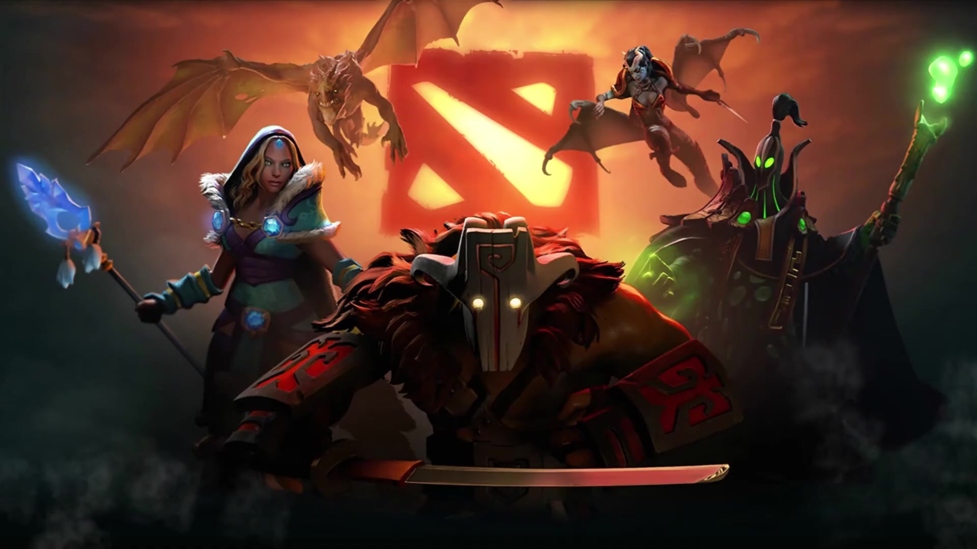 Dota 2, Video Game, Dota, Crystal Maiden, Juggernaut, Queen Of Pain Live Wallpaper