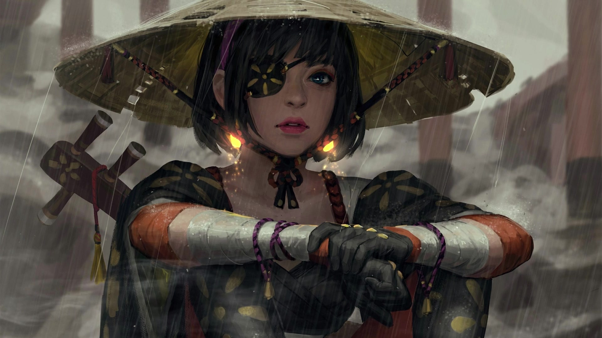 Samurai Girl Live Wallpaper