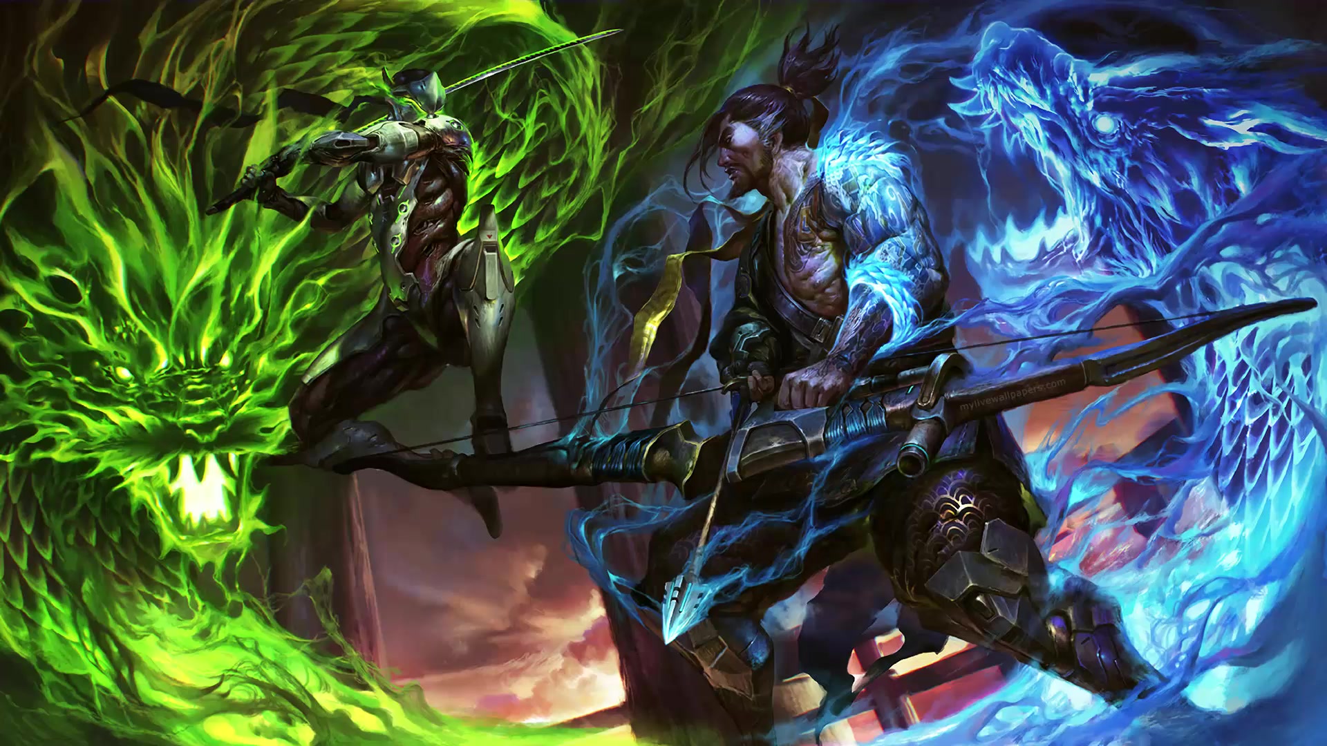 OverWatch Fight Live Wallpaper