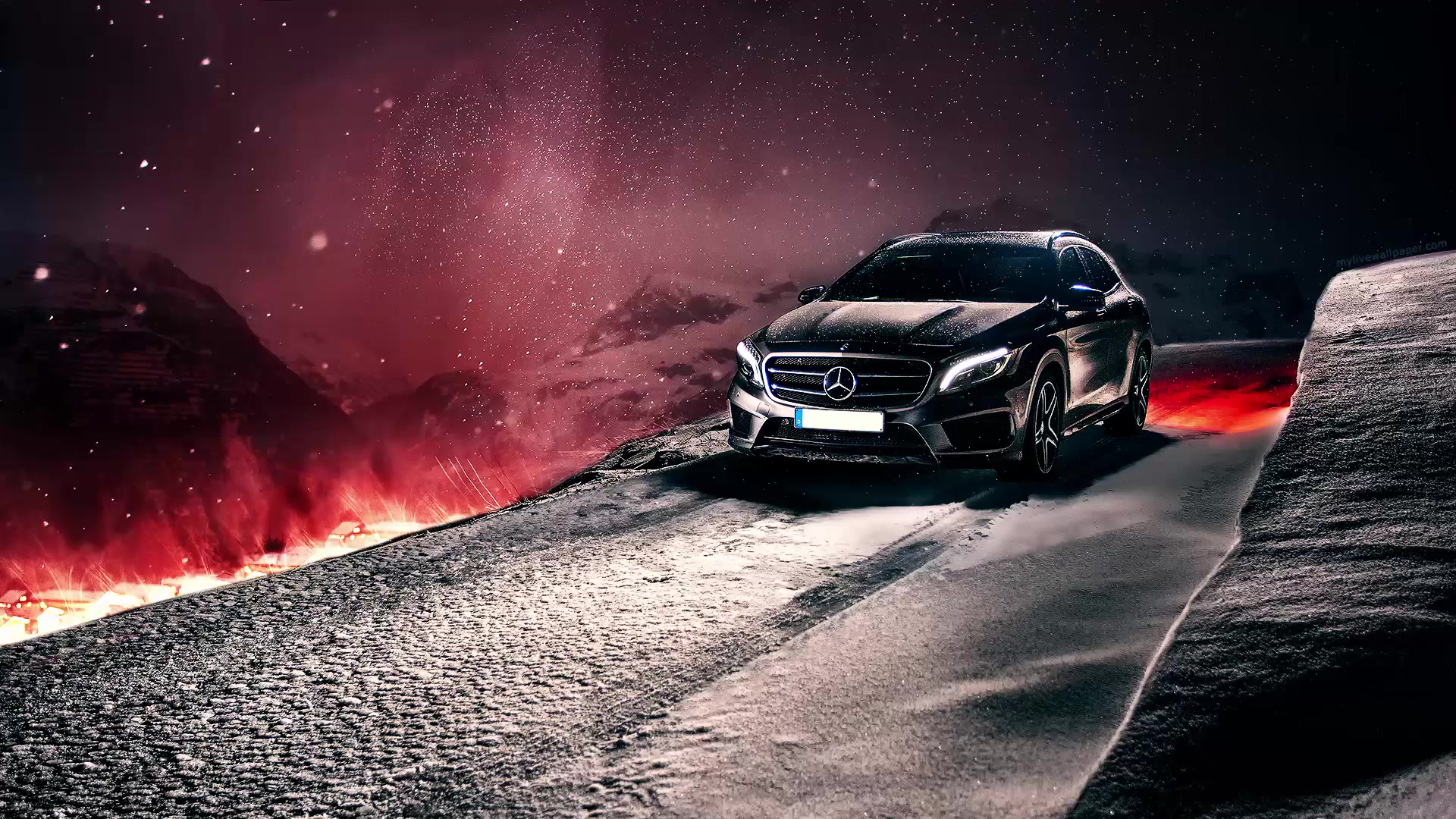 Mercedes Volcano Live Wallpaper