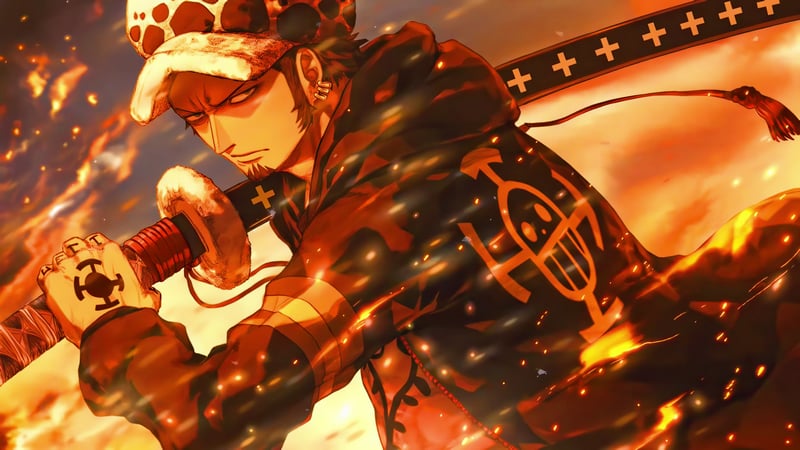 Trafalgar Law Fiery Glare Live Wallpaper
