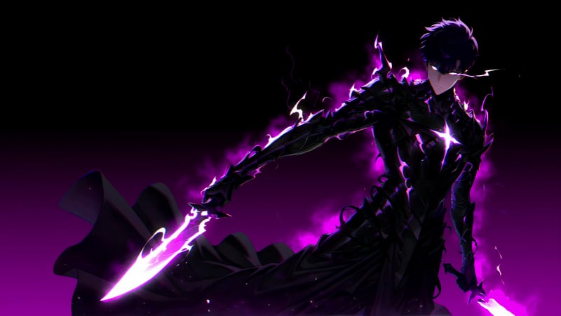 Solo Leveling - Sung Jin-Woo Purple Aura Live Wallpaper