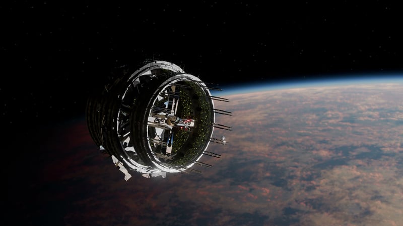 Futuristic Space City Station Live Wallpaper