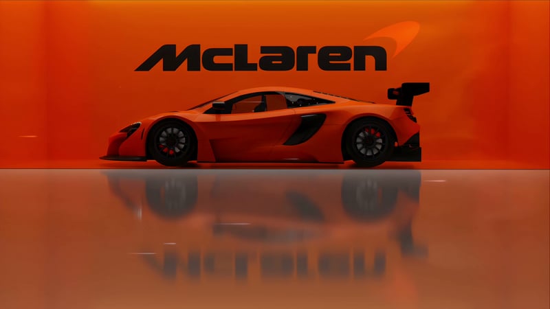 McLaren GT Racer in Showroom Spotlight Live Wallpaper