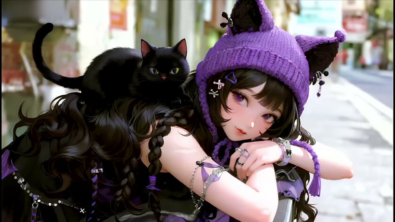 Street Style & Cat Vibes Live Wallpaper