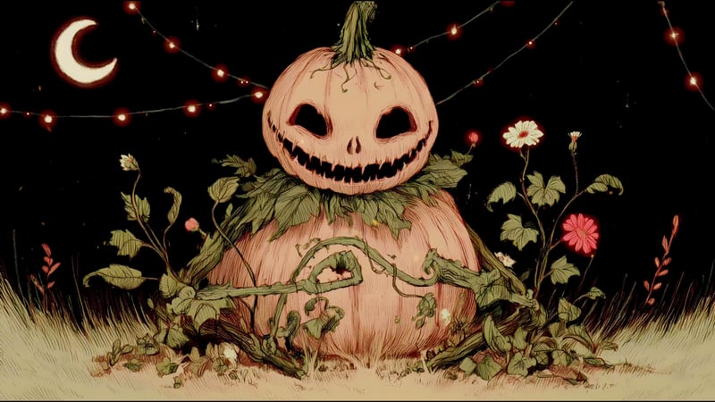 Creepy Jack-o-Lantern Live Wallpaper