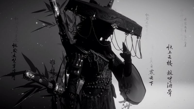 Where Winds Meet - Ink Style Wuxia Warrior Silhouette Live Wallpaper