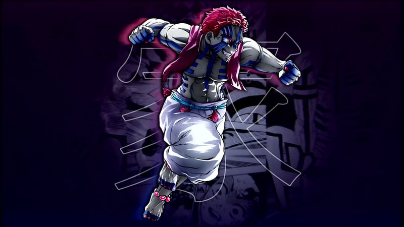 Akaza Unleashed – Demon Slayer Live Wallpaper