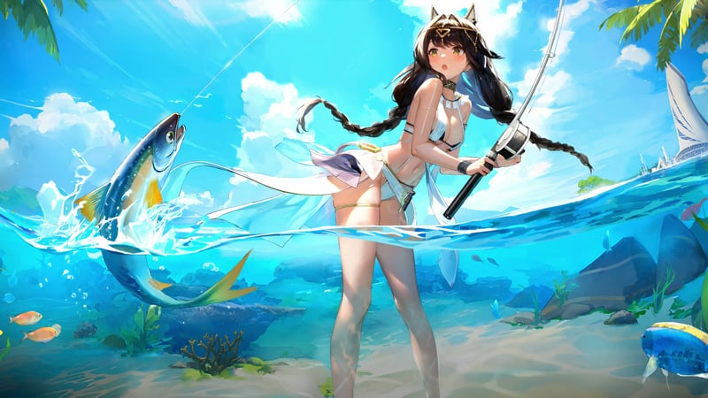 Snowbreak Game - Fantasy Fishing Live Wallpaper