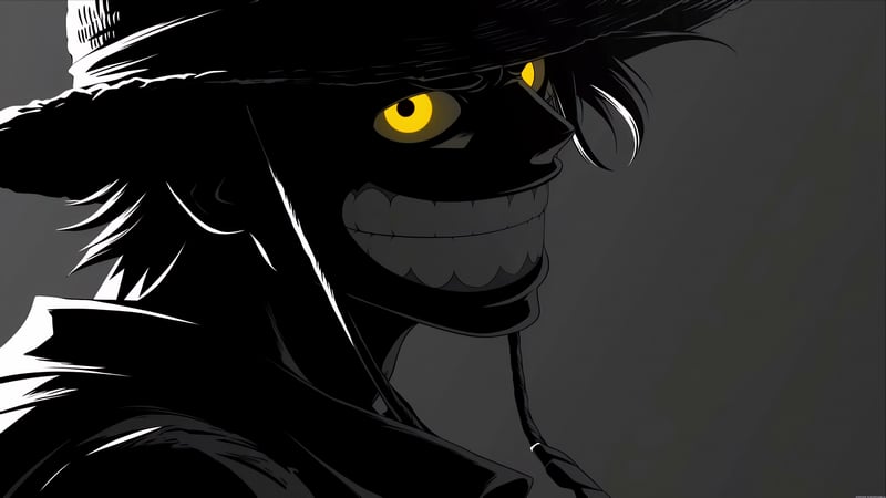 Dark Silhouette Monkey D. Luffy - One Piece Live Wallpaper