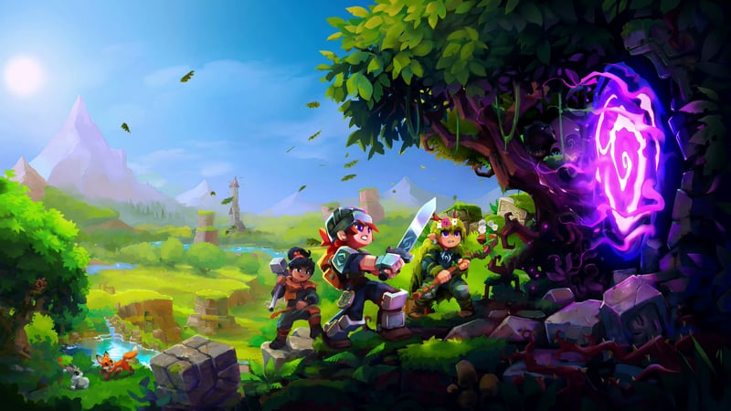 Hytale Adventure - Fantasy Portal & Heroes 4K Live Wallpaper